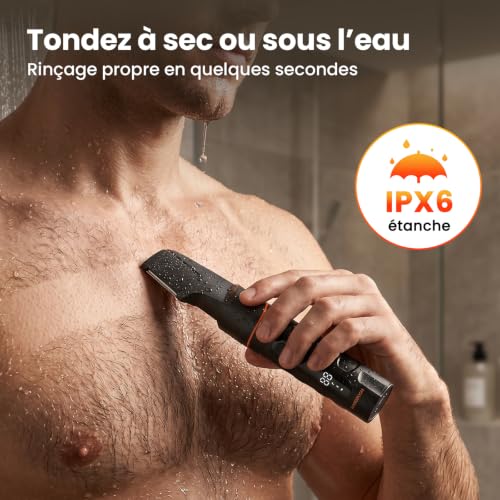 MAXGROOM 5 in 1 Multifunctional Men's Electric Shaver, 7000RPM Professional Personal Hair Clipper with 120 Mins Battery Life USB-C Testicle Shaver Kit for Nose, Legs