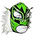 WHITE TIGER Adult Lucha Libre Wrestling Mask (pro-fit) Costume Wear - Black/Green