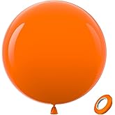 Bezente Orange Giant Balloons 36 Inch - 8 Pack Jumbo Large Round Light Orange Latex Balloon for Photo Shoot Birthday Graduation Bridal Shower Halloween Party Decorations