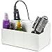 G.U.S. Hair Tools Holder for Blow Dryer, Flat Iron, Curling Iron, Countertop Hair Styling Station, Hair Appliance Stand and Styling Tool Organizer, White Croc Leatherette
