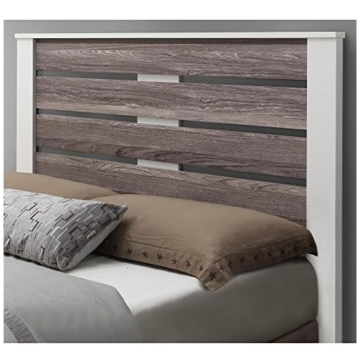 Ameriwood Home Colebrook Full Headboard, Vintage White/Rustic