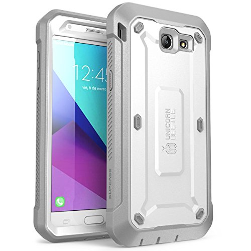 Samsung Galaxy J7 2017, Galaxy Halo Case, SUPCASE [UB Pro Series] Full-Body Rugged Holster with Built-in Screen Protector for Galaxy Halo/J7 2017 (SM-J727), Not fit J7 2018 (SM-J737) (White)