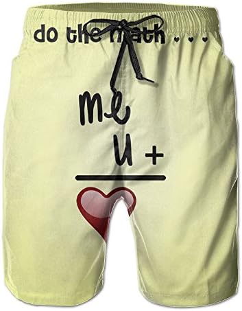 Amusing Math Men Shorts Polyester Elastic Comfortable Hot Sale Quick-drying Beach Shorts Beach Trunks