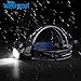 IMAGE Headlamp, 4 Lighting Modes Super Bright 1800 lumens LED Waterproof Head Torch Headlight,Adjustable Head Flashlights with 2 Pack 18650 Rechargeable Battery for Camping Hiking Fishing Running