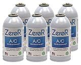 ZeroR AC Refrigerant 6 Cans - Better Than R134a - Made in USA - Natural Non Ozone Depleting