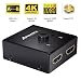 4K HDMI Switch, Amanka HDMI Bi-directional 1x2 / 2x1 AB Switcher Splitter with 2 Port Supports Ultra HD 4K 1080P 3D HDCP Pass Through
