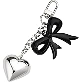 YangQian Purse Bag Charms with Bow Heart Charm Keychain for Women Backpack Bag Charm for Handbags Key Chain Accessories