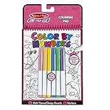 Melissa & Doug On the Go Color by Numbers Kids' Design Board - Unicorns, Ballet, Kittens, and More (Great Gift for Girls and Boys - Best for 5, 6, 7, 8, 9 Year Olds and Up)