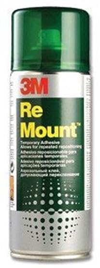 3M ReMount Removable Repositionable Spray Adhesive 1 Can 400 ml: Amazon