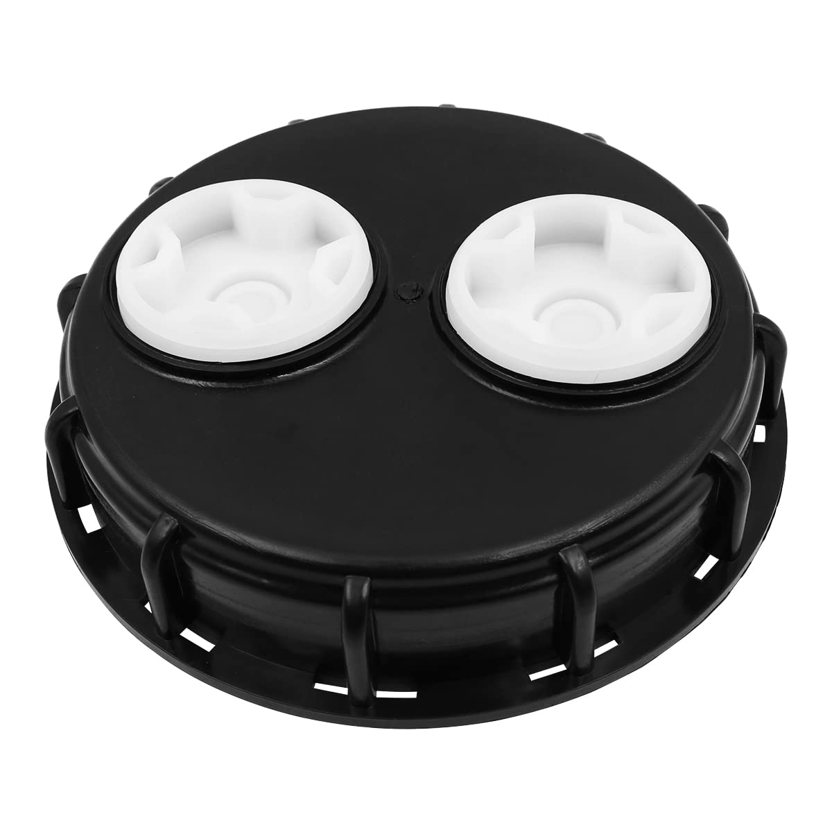 WANGCL 6.5" IBC Tank Water Liquid Tank Cap with Vent Hole High Chemical Resistance Double Vent Holes and Fine Thread (Black)