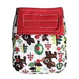 Charcoal Bamboo AIO All-In-One Cloth Diaper with Pocket, Hook-and-Loop (Fawn)