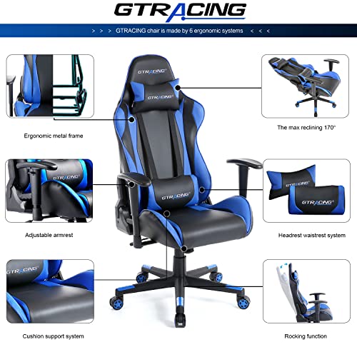 GTRACING Gaming Chair Racing Office Computer Game Desk Chair Ergonomic