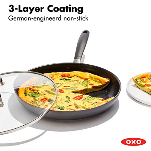 OXO Good Grips 12" Frying Pan Skillet with Lid, 3Layered German