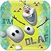 Lobyn Value Pack Disney Olaf Party Plates and Napkins Serves 16 With Birthday Candles