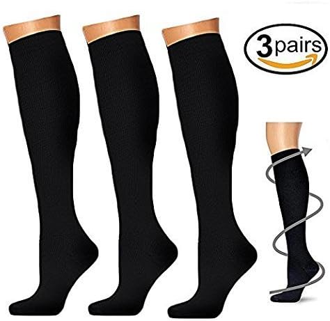 Graduated Compression Socks for Men & Women,Compression Socks 20-30 mmHg for Crossfit,Maternity, Athletics, Travel, Nurses -Boost Stamina, Circulation & Recovery (L/XL)