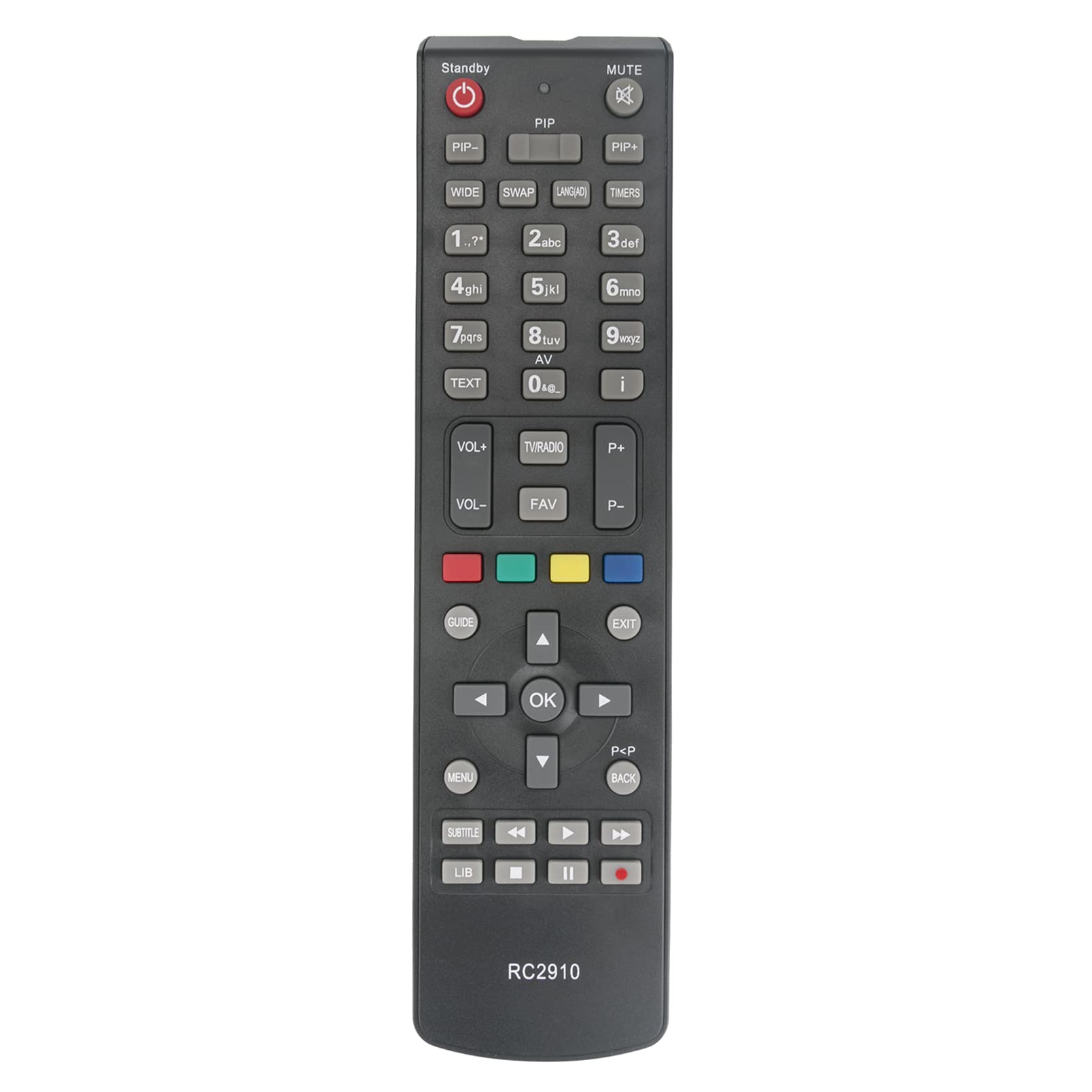 ALLIMITY RC2910 Remote Control Replace fit for Axil HARROW Sedea Techwood Telefunken VISIONIC Bush Logik B320HDPVR B320PVR RS3232 RS3240 7900HD F9000HD F8500HD RS1060 SF4000HD ST5000HD RS785CHB