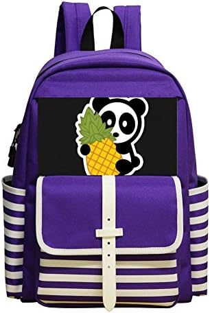 Small School Bags For Kindergarten Unisex Kids,Print Panda Pineapple Purple