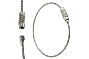 5 pcs Wire Keychain Cable Stainless Steel Key Ring Loop for Outdoor Hiking Fashion Design