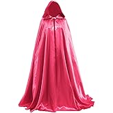 BPURB Witch Cloak Halloween Hooded Big Cape Queen King Robe Outfit Medieval Costume