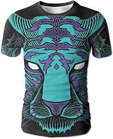 Blue Tiger Face For Tribe Personalised Awesome Teens Short Sleeve T ShirtsColor