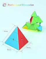 ROXENDA Pyramid Speed Cube Original Triangle Pyraminx Puzzle Stickerless view 2