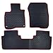 biosp Car Floor Mats for Honda CR-V CRV 5th 2017 2018 2019 Front And Rear Seat Heavy Duty Rubber Liner Black Red Vehicle Carpet Custom Fit-All Weather Guard Odorless