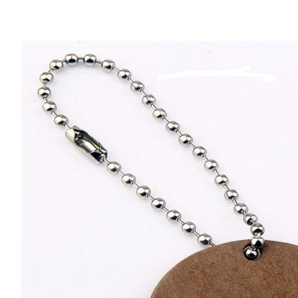 Ball Tag Key Chain Connector 6 Inch Long 2.4mm Bead Dia 120 Pcs