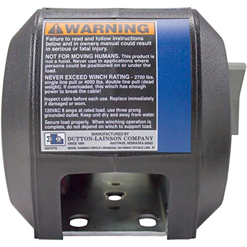 GOLDENROD Dutton-Lainson SA9015AC Electric Winch with Built-in Remote 2700 lb - Image 2