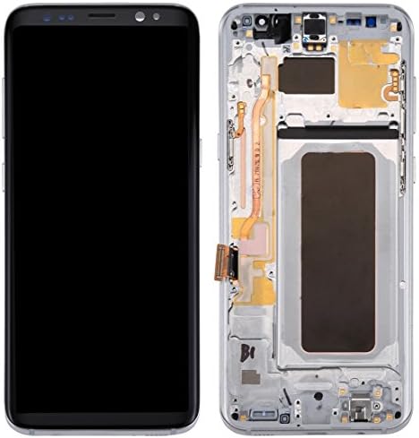 DELANSHI Compatible with Samsung Galaxy S8+ / G955 Parts LCD Screen + Touch Screen with Frame Phone Replacement Parts (Color : Silver)