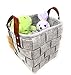 ECOHIP 2-Pack Small Felt Woven Storage Basket Decorative Cloth Bins Fabric Cube
