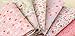Generic Quarter Cotton Fabric Pink Little Flower Bundle Quilting Sewing Fabric 8 Designs Handicraft Arts Material Size 50cmx40cm Color Pink