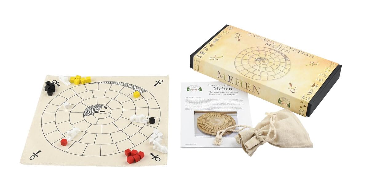 Masters Mehen Game - Ancient Egyptian Game of the Serpent - The oldest board game in the world - Board Game for 2-4 Players - Historical board game