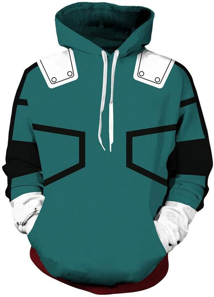 Huojice My Hero Academia Hoodies Sweatshirt Cosplay Costume T-Shirt Training Suit Jacket (3XL, 3)