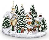 Thomas Kinkade Musical Light Up Christmas Village w Carolers - St Nicholas Circle