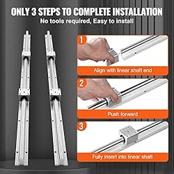 VEVOR Linear Rail, 2PCS SBR16-800mm, Linear Slide