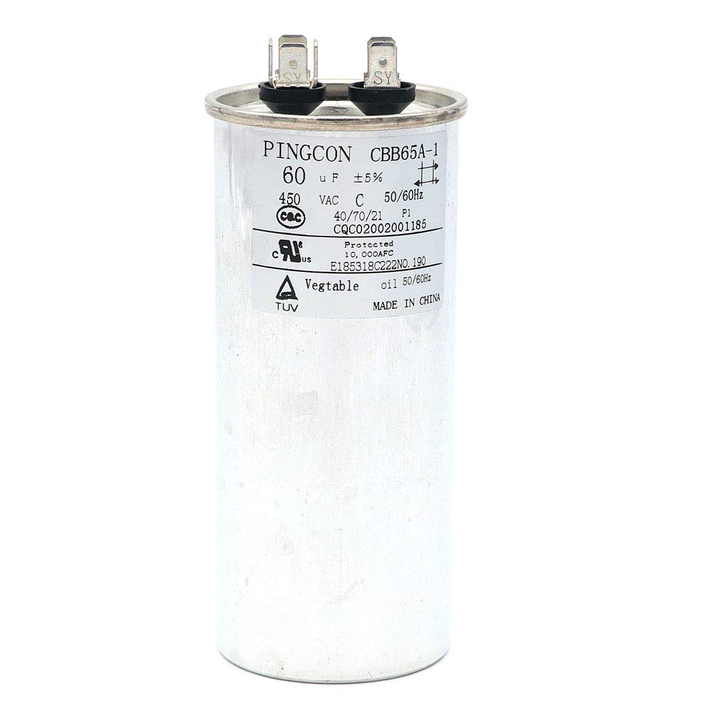 DollaTek 60uF CBB65 Capacitor Motor Running for Air Conditioner 450VAC SH 40/70/21 50/60Hz