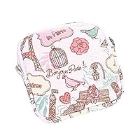 Fengzhicai Women Cute Zipper Coin Purse Sanitary Pad Napkin Towel Convenience Bags - Pink