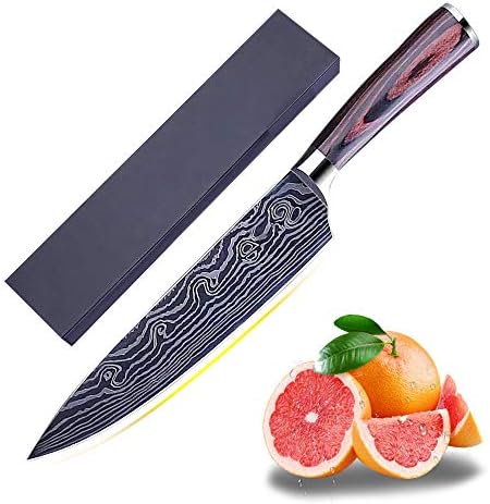 Chef Knife 8 Inch Professional Kitchen Knife with Handle Ultra Sharp Best Choice for Home Kitchen and Restaurant