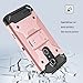 Venoro ZTE Blade Spark Case, Venoro for ZTE Grand X 4 Holster Case, Venoro Heavy Duty Shockproof Protection Case Cover with Belt Swivel Clip and Kickstand Compatible ZTE Grand X 4 (Rose Gold)
