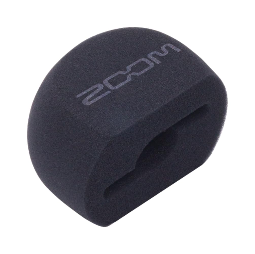 ZOOM WSH-6 Foam Windscreen for XYH-6 Microphone Capsule and H6 Handy Recorder – Reduces wind noise during outdoor recordings, black with grey Zoom logo