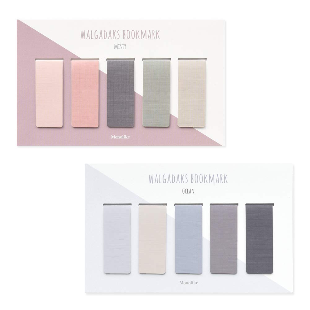 Monolike Magnetic Bookmarks Misty + Ocean Pack of 10