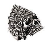 PAURO Cool Feather Dayak Indian Headdress Punk