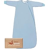 littogoose Baby Sleep Sack 1.0 TOG, Long Sleeve Wearable Blanket Soft Infants Sleeping Sack Boy Girl for 3-6 Months 2T-4T
