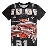 Wish-Ido Men San Antonio Spurs Basketball Gametime Loose T Shirts