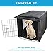 HONEST OUTFITTERS Dog Crate Cover 42 Inch Dog Kennel Cover for Large Dog, Heavy Duty Oxford Fabric,with Double Door, Pockets and Mesh Window (43L x 29W x 30H,Black)