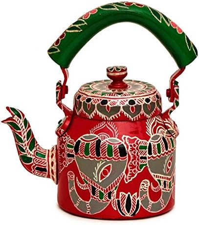 Handpainted Tea Kettle Steel Elephant