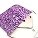 Elesa Miracle Little Girl Bag Purse Kids Sequins Crossbody Purse Messenger Bag Party Handbag Shiny Shoulder Bag (Purple)
