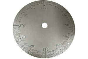 1 Piece 360 Degree Angle Dial Angle Indexing Dial Industrial Measuring Disc Stainless Steel Angle Disc Mechanical Fittings (A