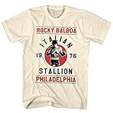 Rocky - Mens Rocky Balboa T-Shirt, X-Large, Vintage White