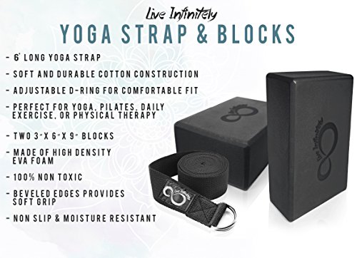 Premium-Yoga-Blocks-Metal-D-Ring-Strap-Yogi-Set-3PC-2-Pack-High-Density-EVA-Foam-Blocks-to-Support-Deepen-Poses-Improve-Strength-Flexibility-Balance-Lightweight-Odor-Moisture-Resistant